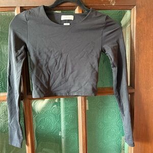 Babaton Black Long Sleeve Crop Top